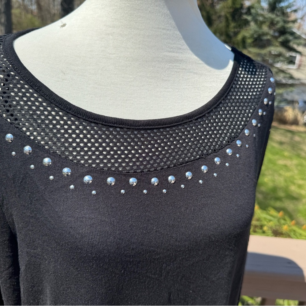 Belldini Sweater sexy mesh studded plus size